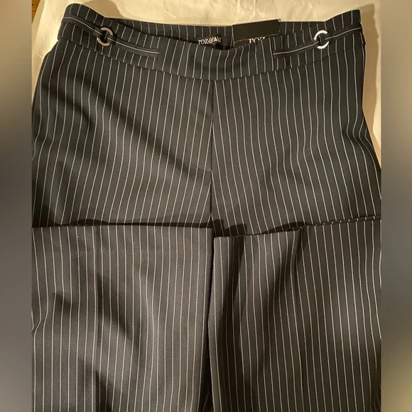 🎉HP🎉NEW ROZ & ALI Palazzo Pants Baggy Wide Leg Dress Slacks Flowy Spandex 12 - Picture 5 of 7